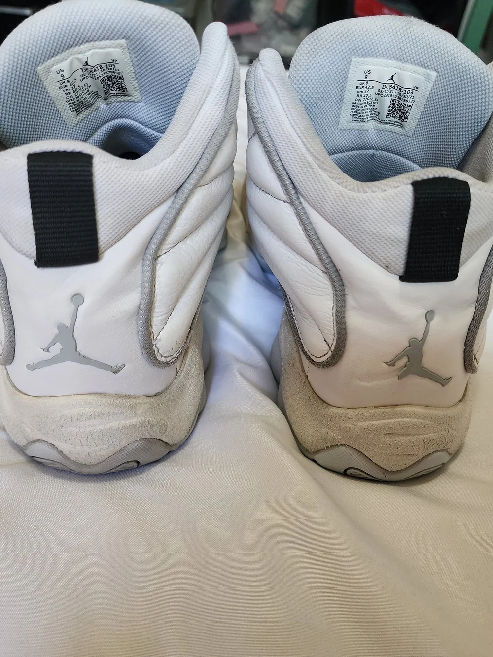 Jordan Men's White and Gray  